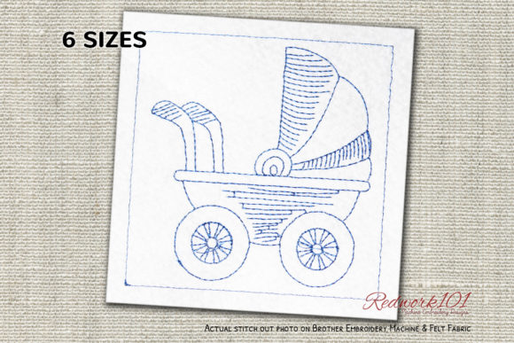Baby Carriage Lineart Review for Boutique Apparel