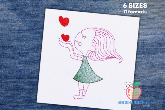 Girl Giving Flying Kiss