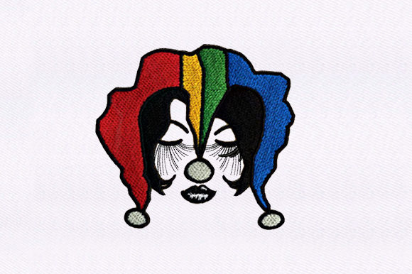 Girl Wearing Clown Hat