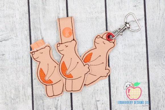 Lazy Bear ITH Keyfob for Holiday Collections