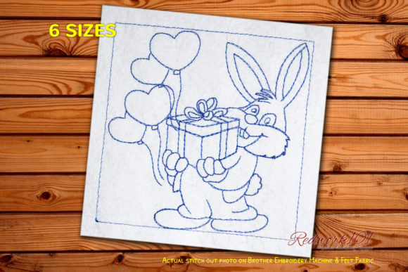 Rabbit with Gift Box Embroidery Review