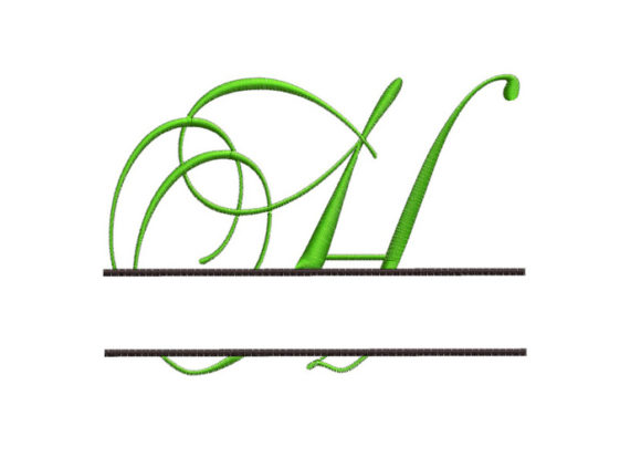 Split Monogram Font Letter H for Seasonal Collections