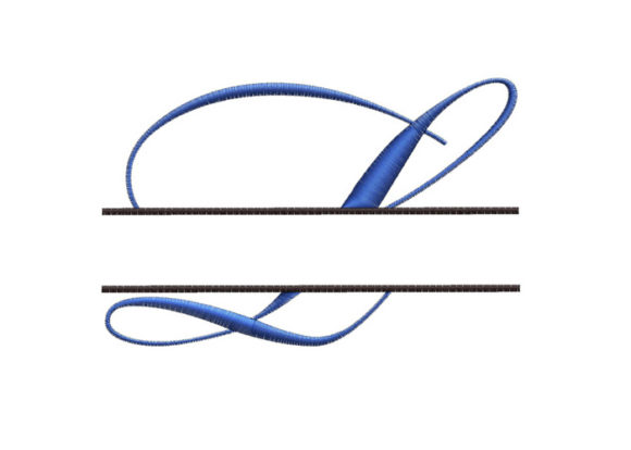 Split Monogram Font Letter L for Holiday Collections