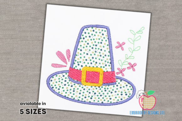 Vintage Pilgrim Hat Applique Design Review